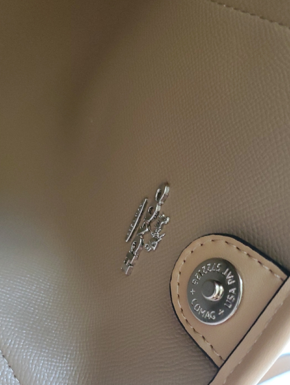 Coach Pastel Pink Signature Canvas Tote with Scarf Accent - Picture 12 of 16